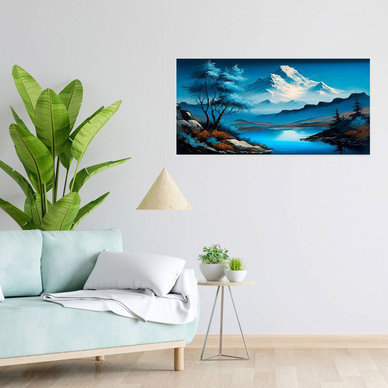 Buy Pheme Ethereal Mountains Wall Painting Wall Art & Paintings from Vaaree