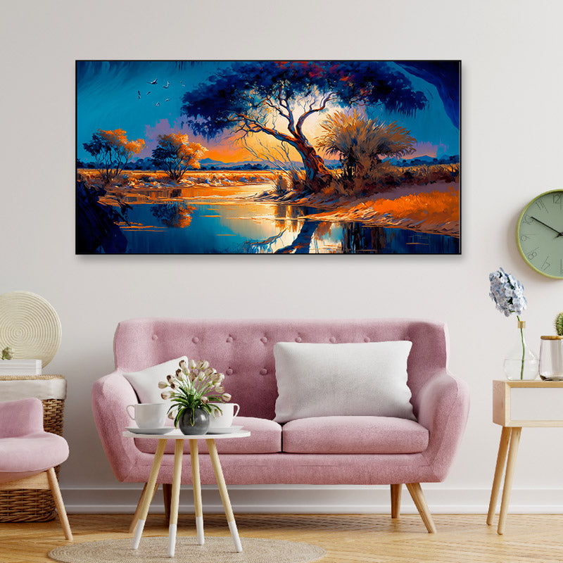 Buy Celestial Scape Wall Painting Wall Art & Paintings from Vaaree