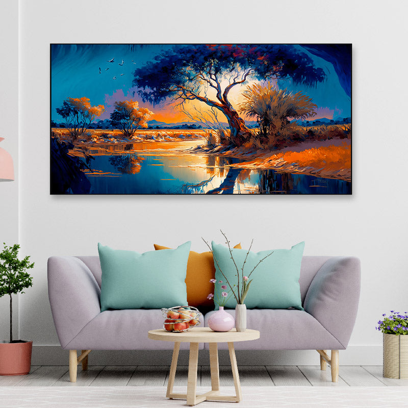 Buy Celestial Scape Wall Painting Wall Art & Paintings from Vaaree