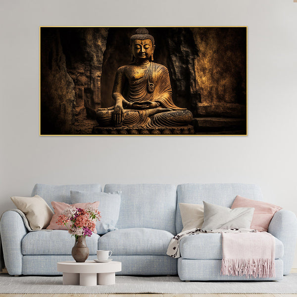 Buy Gautam Buddha Spiritual Wall Painting Wall Art & Paintings from Vaaree