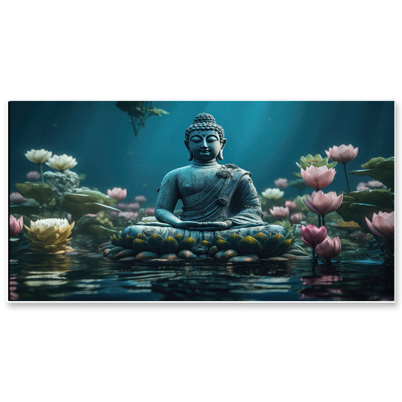 Buy Buddha Kamal Wall Painting Wall Art & Paintings from Vaaree