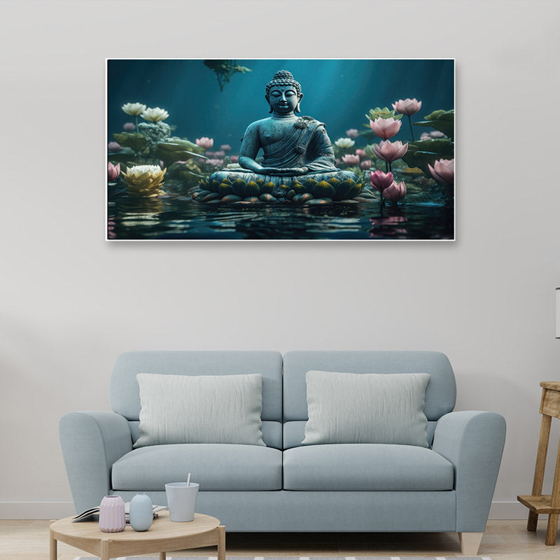 Buy Buddha Kamal Wall Painting Wall Art & Paintings from Vaaree