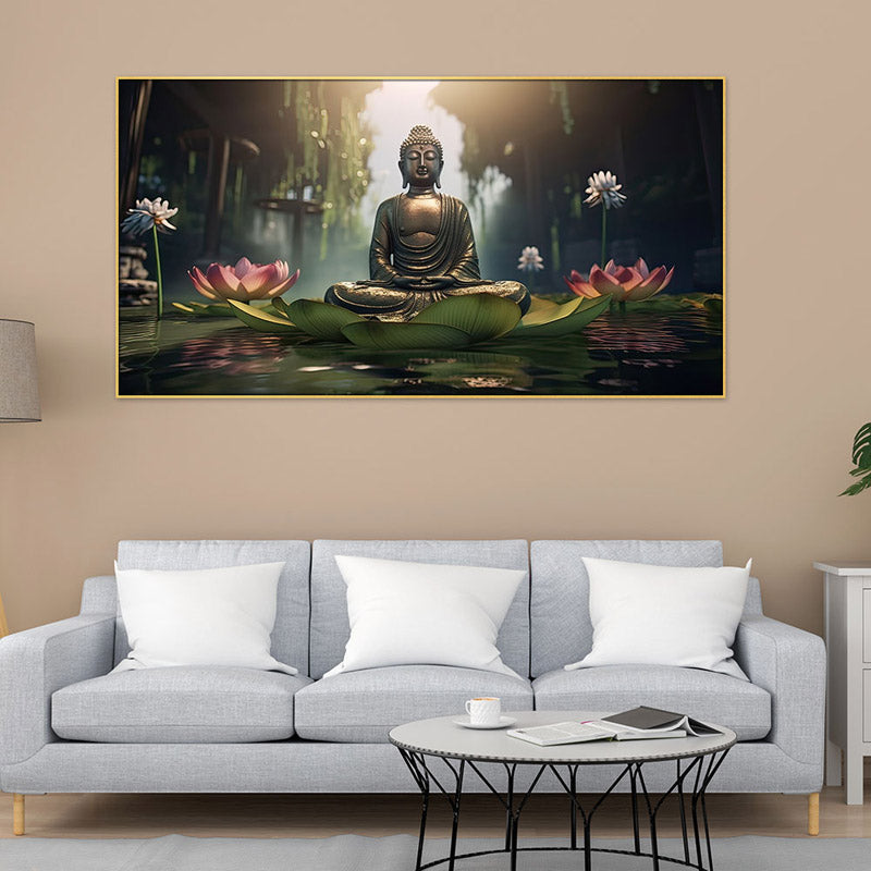 Buy Buddha Serene Palace Wall Painting Wall Art & Paintings from Vaaree