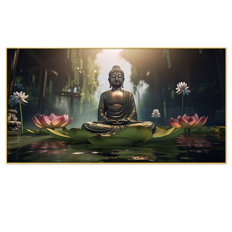 Buy Buddha Serene Palace Wall Painting Wall Art & Paintings from Vaaree