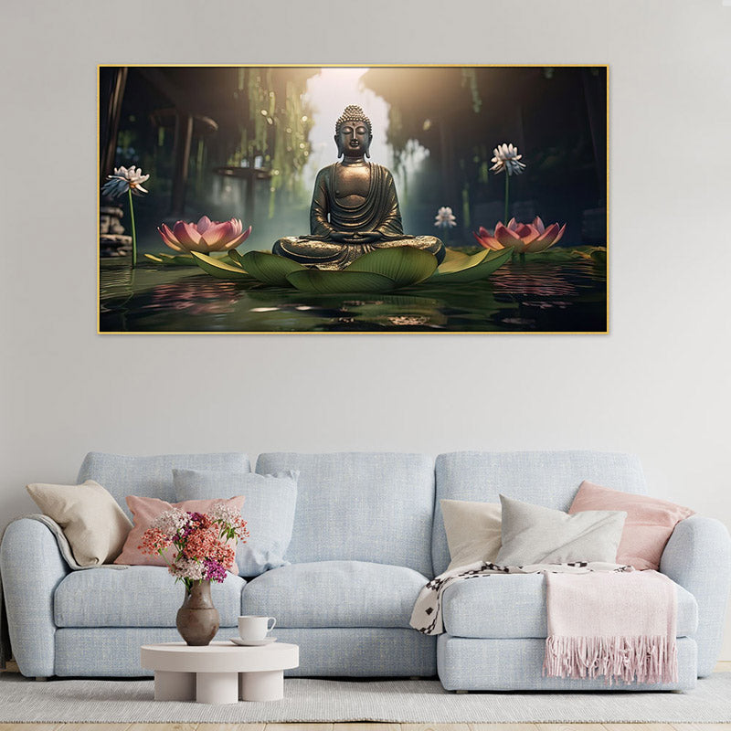 Buy Buddha Serene Palace Wall Painting Wall Art & Paintings from Vaaree