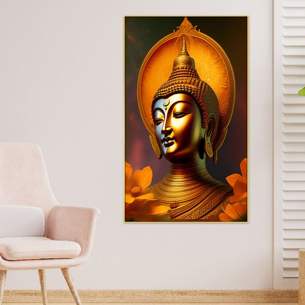 Buy Buddha Golden Aura Wall Painting Wall Art & Paintings from Vaaree