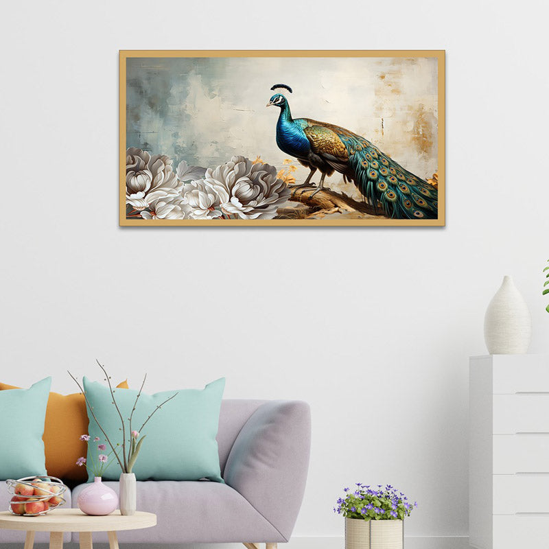 Buy Aurora Peacock Wall Painting Online in India | Vaaree