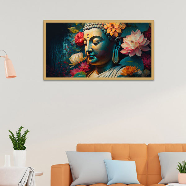 Buy Soul In Peace Buddha Wall Painting Wall Art & Paintings from Vaaree