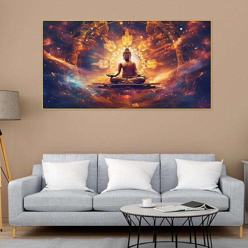 Buy Buddha Serene Aura Wall Painting With Frame Wall Art & Paintings from Vaaree