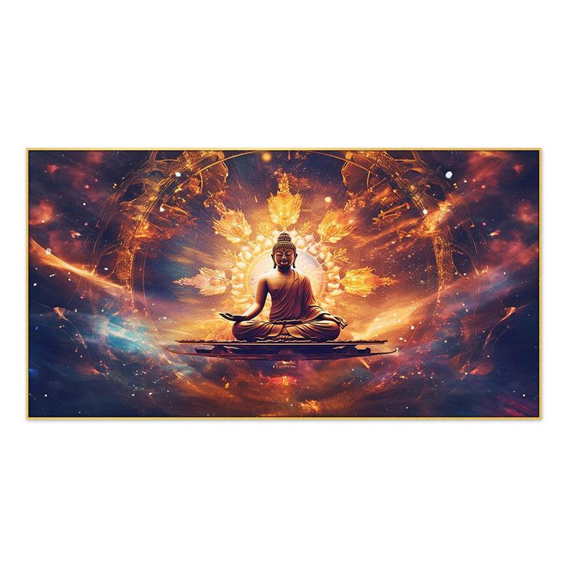 Buy Buddha Serene Aura Wall Painting With Frame Wall Art & Paintings from Vaaree