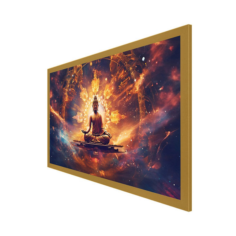 Buy Buddha Serene Aura Wall Painting With Frame Wall Art & Paintings from Vaaree