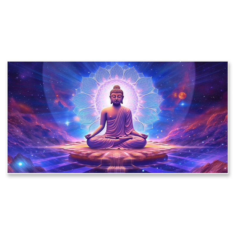 Buy Blue Divine Buddha Wall Painting With Frame Wall Art & Paintings from Vaaree