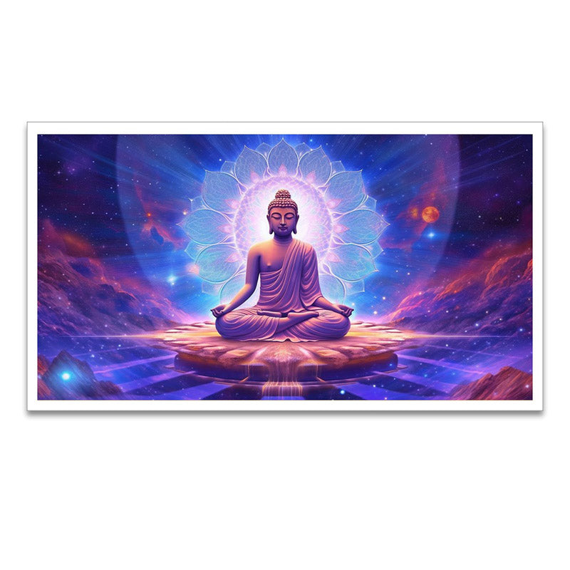 Buy Blue Divine Buddha Wall Painting With Frame Wall Art & Paintings from Vaaree