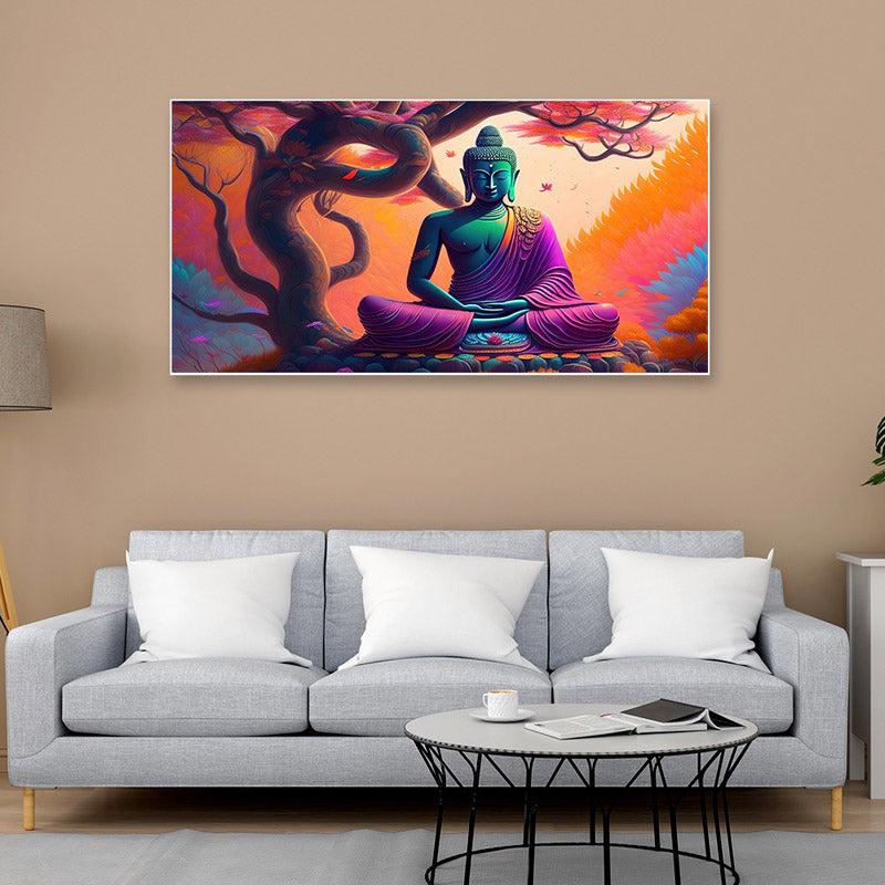 Buy Divine Gautam Buddha Wall Painting With Frame Wall Art & Paintings from Vaaree