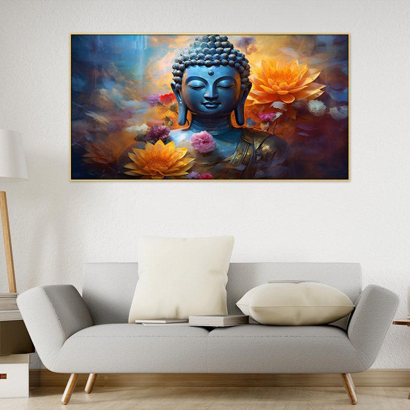 Buy Meditative Buddha Wall Painting With Frame Wall Art & Paintings from Vaaree