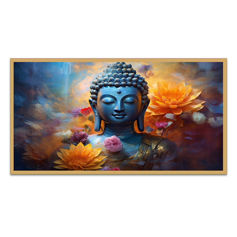 Buy Meditative Buddha Wall Painting With Frame Wall Art & Paintings from Vaaree