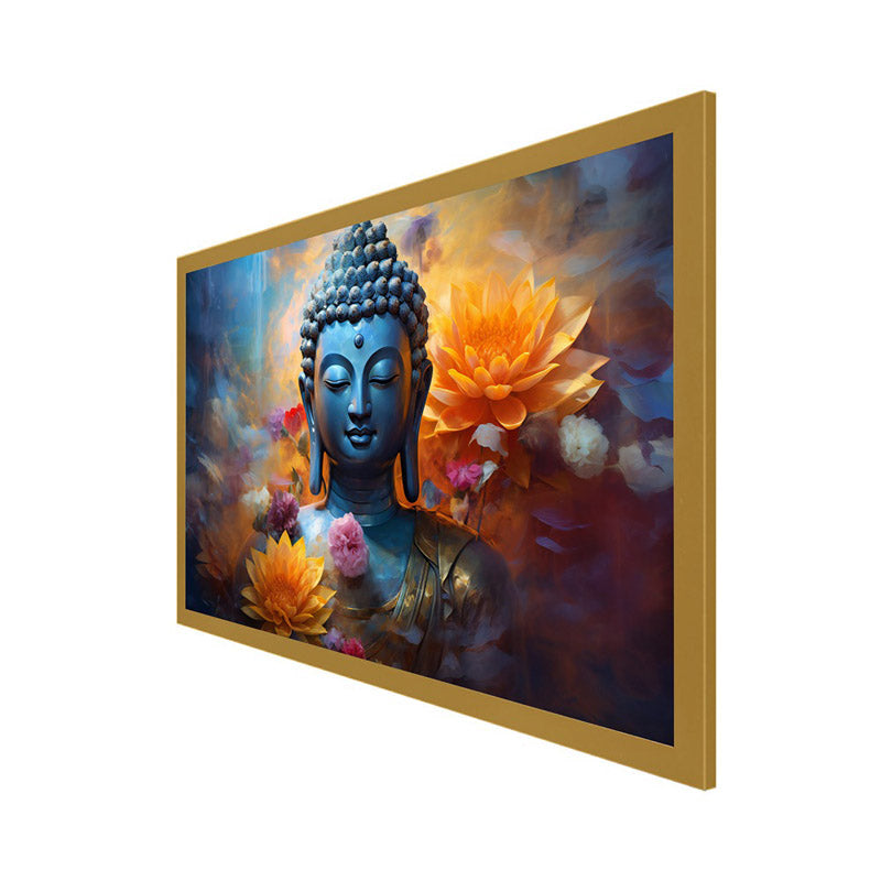 Buy Meditative Buddha Wall Painting With Frame Wall Art & Paintings from Vaaree