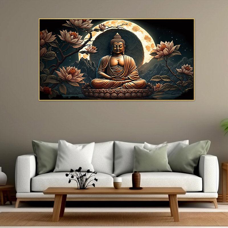 Buy Meditative Buddha Wall Painting- With Frame Wall Art & Paintings from Vaaree