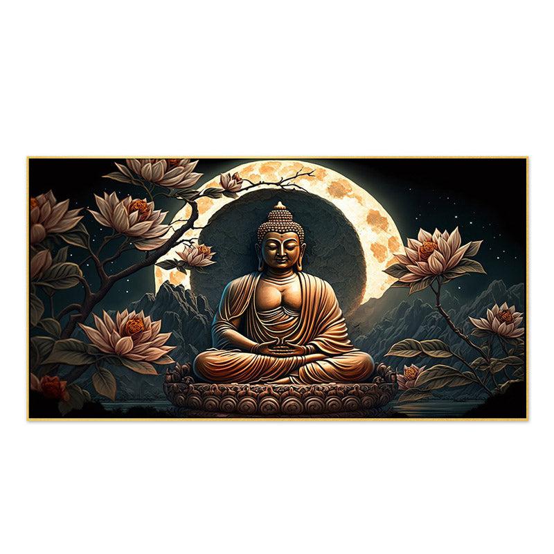 Buy Meditative Buddha Wall Painting- With Frame Wall Art & Paintings from Vaaree