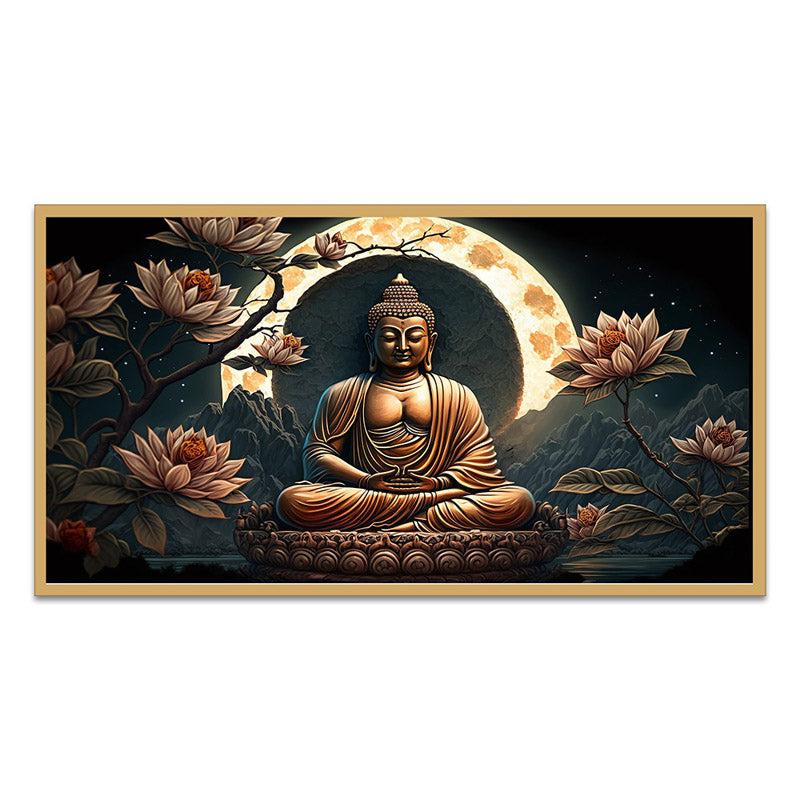 Buy Meditative Buddha Wall Painting- With Frame Wall Art & Paintings from Vaaree