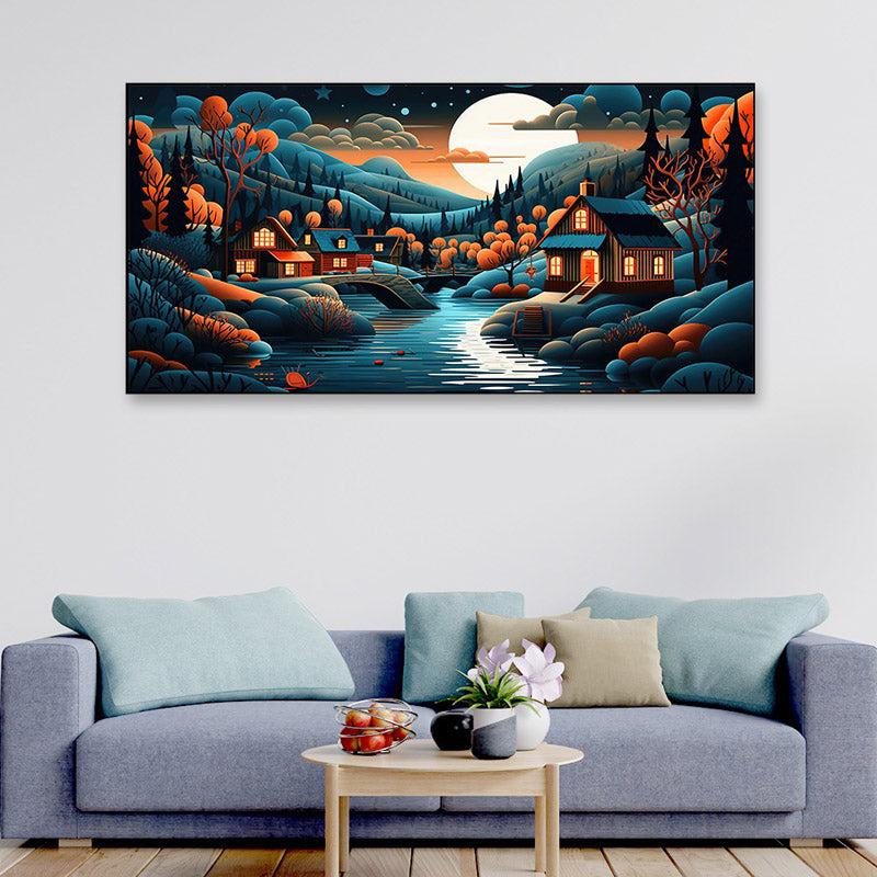 Buy The Cloud Land Wall Painting With Frame Wall Art & Paintings from Vaaree