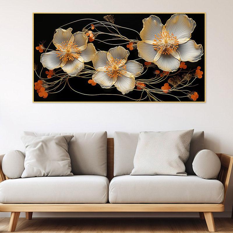 Buy Cauaria Floral Wall Painting With Frame Wall Art & Paintings from Vaaree