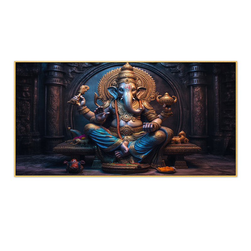 Buy Lambodara Bless Wall Painting With Frame Wall Art & Paintings from Vaaree