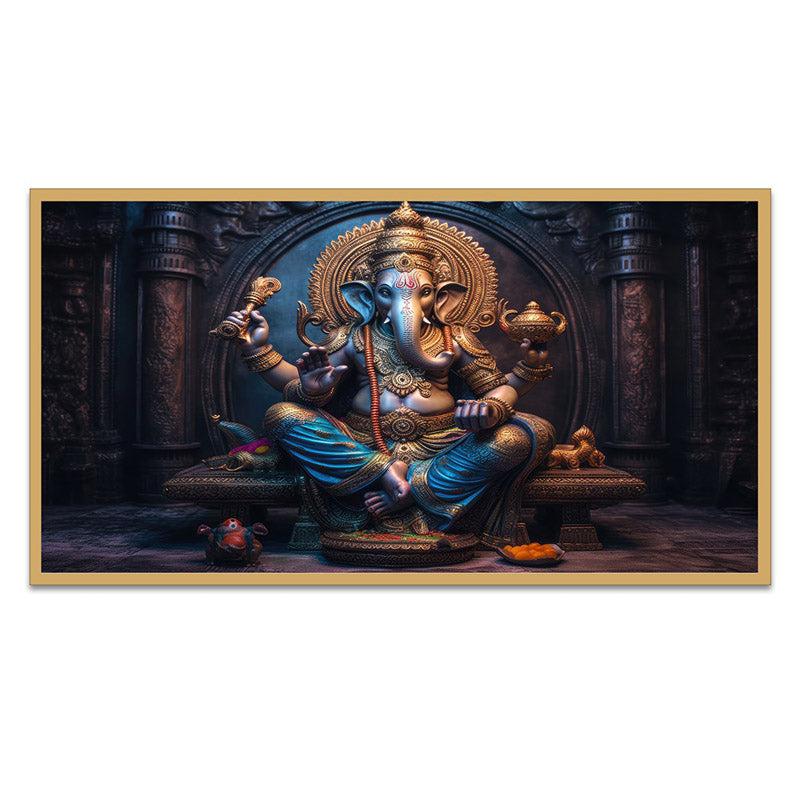 Buy Lambodara Bless Wall Painting With Frame Wall Art & Paintings from Vaaree