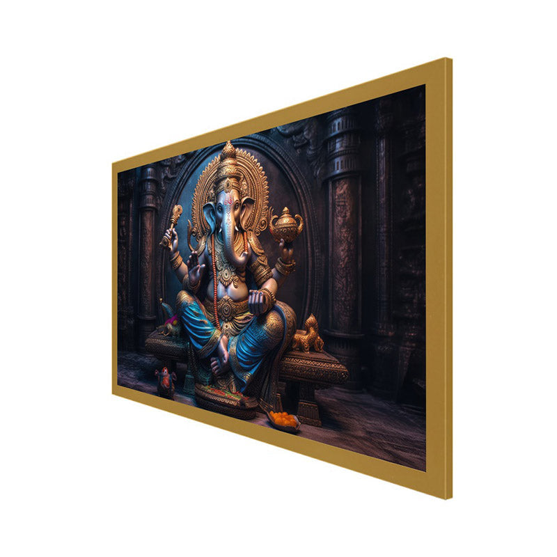 Buy Lambodara Bless Wall Painting With Frame Wall Art & Paintings from Vaaree