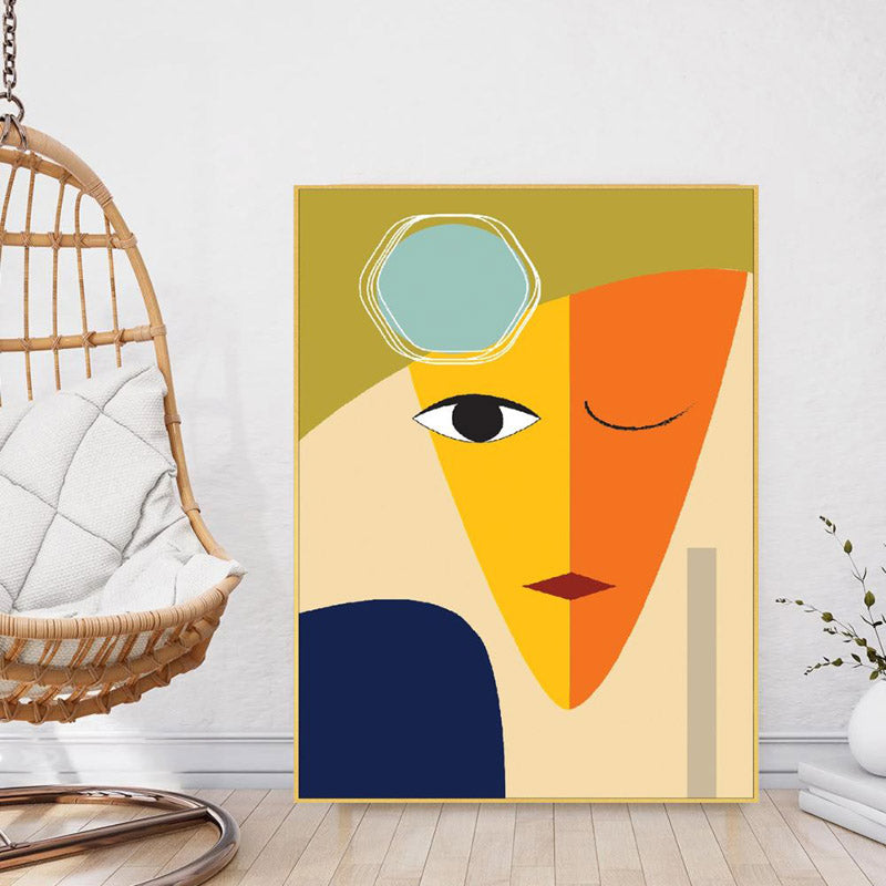 Buy Roda Abstract Face Wall Painting With Frame Wall Art & Paintings from Vaaree