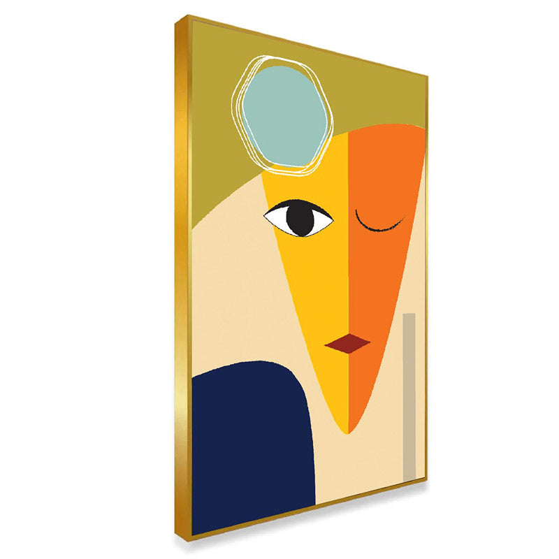 Buy Roda Abstract Face Wall Painting With Frame Wall Art & Paintings from Vaaree