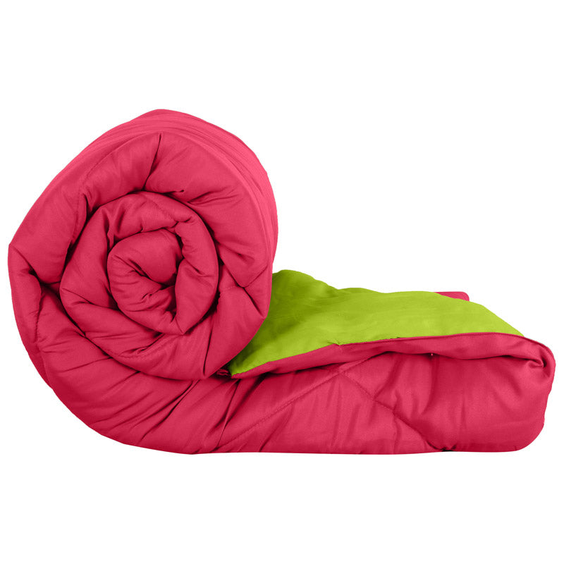 Buy Nihara Reversible Comforter - Green & Pink Comforters & AC Quilts from Vaaree