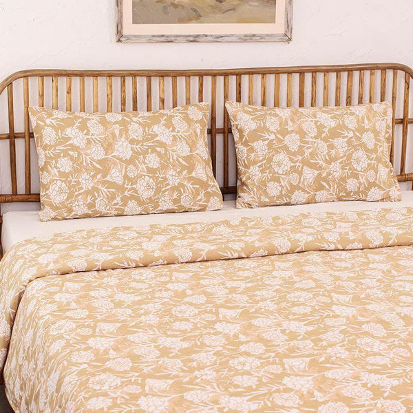 Buy Duvet Covers - Blossom Breeze Duvet Cover - Beige at Vaaree online