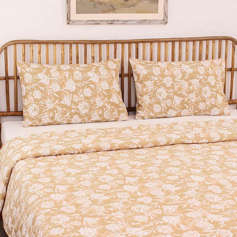 Buy Blossom Breeze Duvet Cover - Beige Duvet Covers from Vaaree