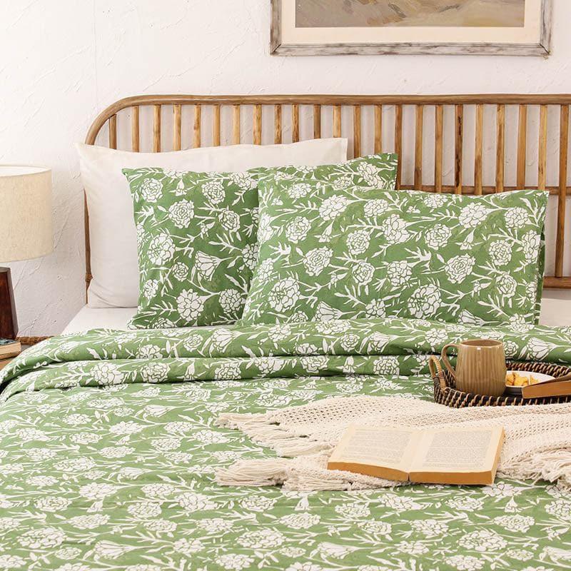 Buy Blossom Breeze Duvet Cover - Green Duvet Covers from Vaaree