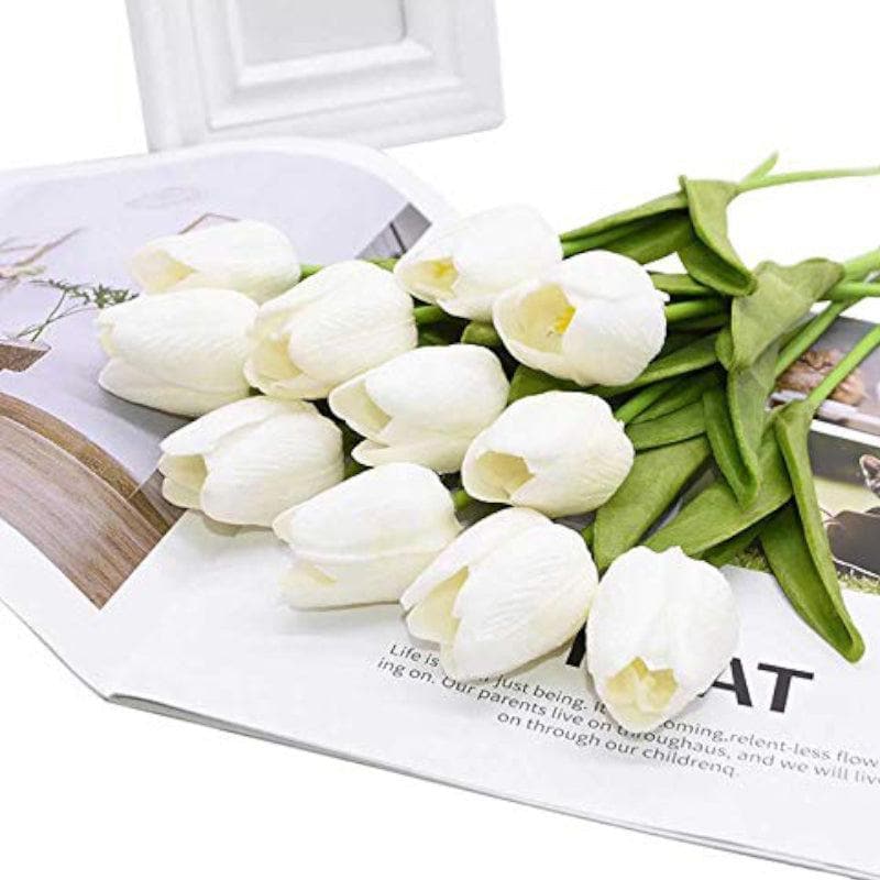 Buy Tulips so Pure Artificial Flower (5 cms) - Set Of Ten Artificial Flowers from Vaaree