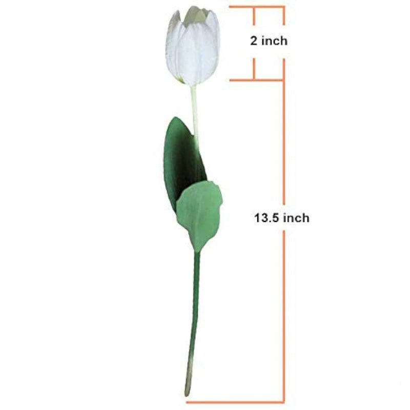 Buy Tulips so Pure Artificial Flower (5 cms) - Set Of Ten Artificial Flowers from Vaaree