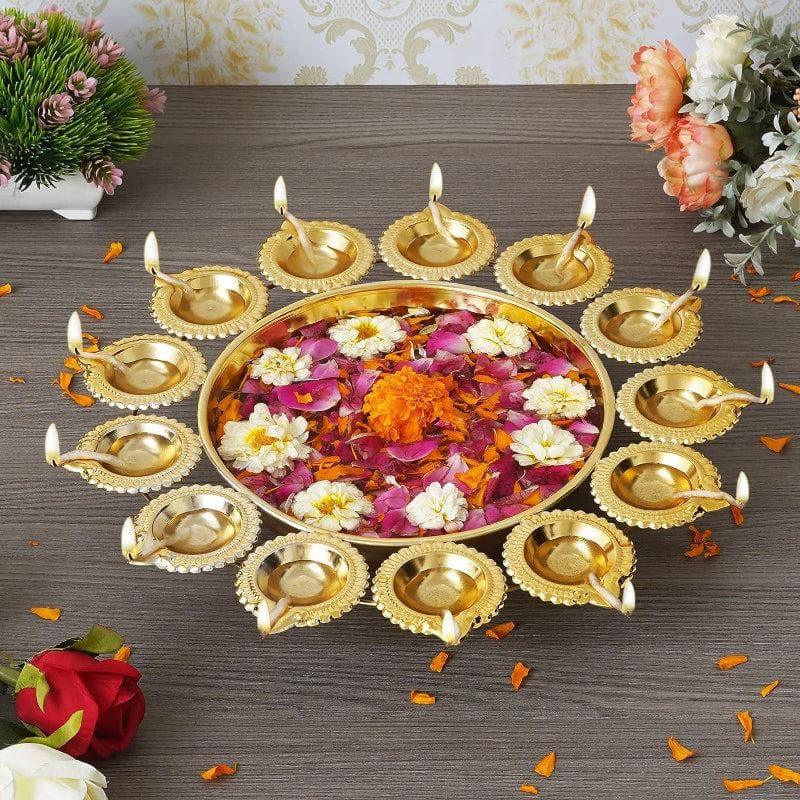 Buy Decorative Urli With Diya Holder Urli from Vaaree