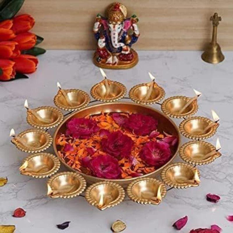 Buy Festive Accents - Decorative Urli With Diya Holder at Vaaree online