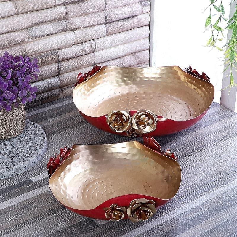 Festive Accents - Karthava Ethnic Urli (Red) - Set Of Two