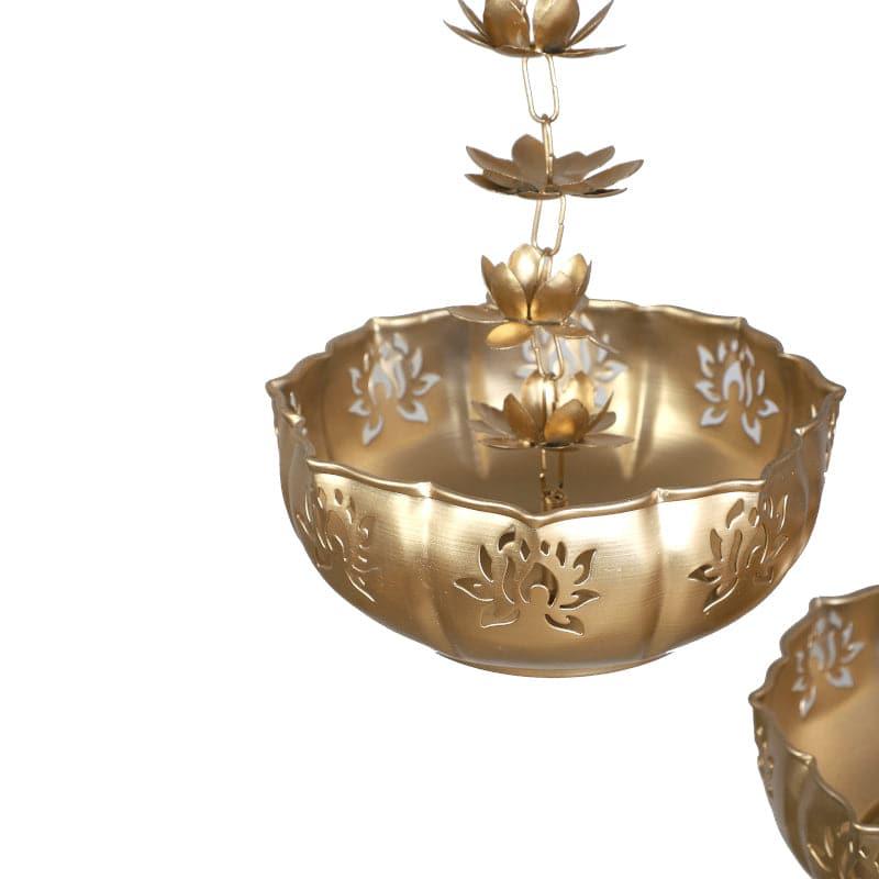 Buy Lotus Cascade Hanging Urli - Set Of Two Urli from Vaaree