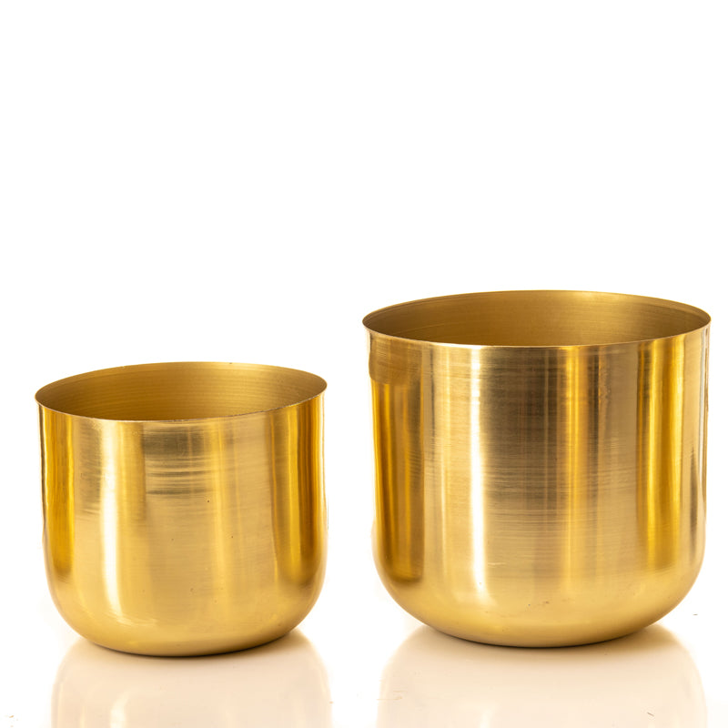 Buy Luxe Glow Planter (Gold) - Set Of Two Pots & Planters from Vaaree