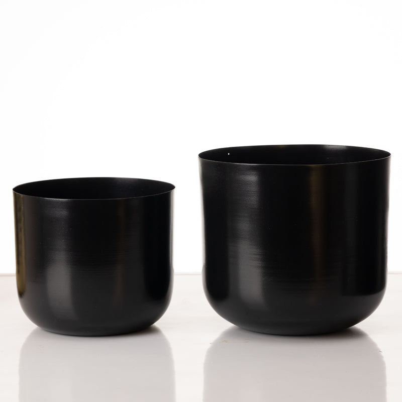 Buy Luxe Glow Planter (Black) - Set Of Two Pots & Planters from Vaaree