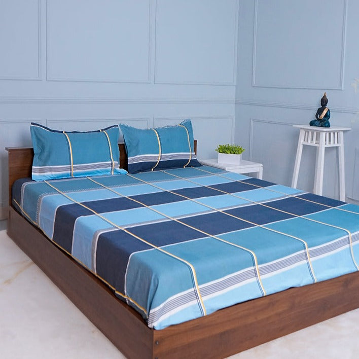 Buy Big Checks Bedsheet Bedsheets from Vaaree