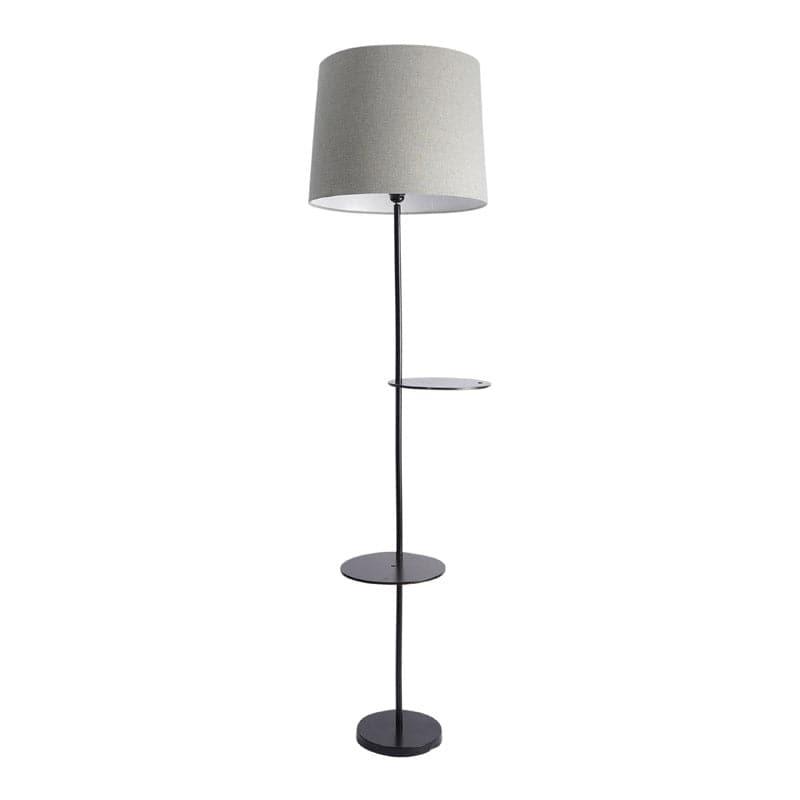 Floor Lamp - Amera Black Floor Lamp With Shelf