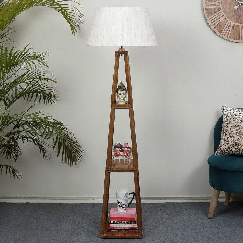 Floor Lamp - Blace Netima Floor Lamp With Shelf - Bisque