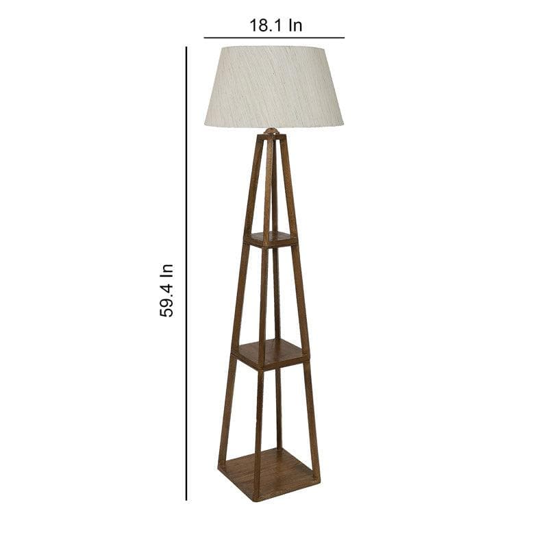 Floor Lamp - Blace Netima Floor Lamp With Shelf - Bisque