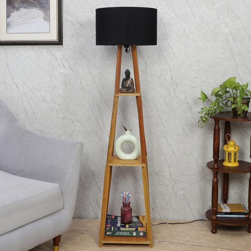 Buy Blace Netima Floor Lamp With Shelf - Black Floor Lamp from Vaaree