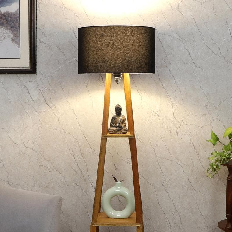 Buy Blace Netima Floor Lamp With Shelf - Black Floor Lamp from Vaaree