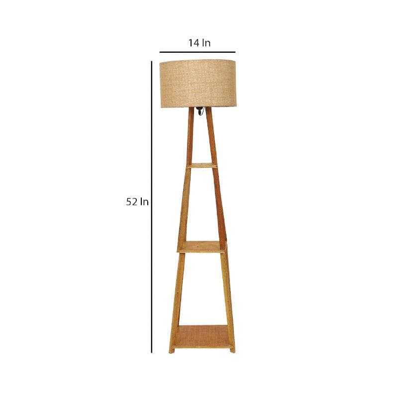 Buy Blace Netima Floor Lamp With Shelf - Buff Floor Lamp from Vaaree